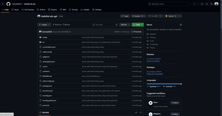 Captura de tela do código do projeto.
